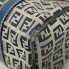 Fendi Handbag Nylon Canvas Navy Silver — view 6