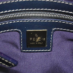 Fendi Handbag Nylon Canvas Navy Silver — view 5