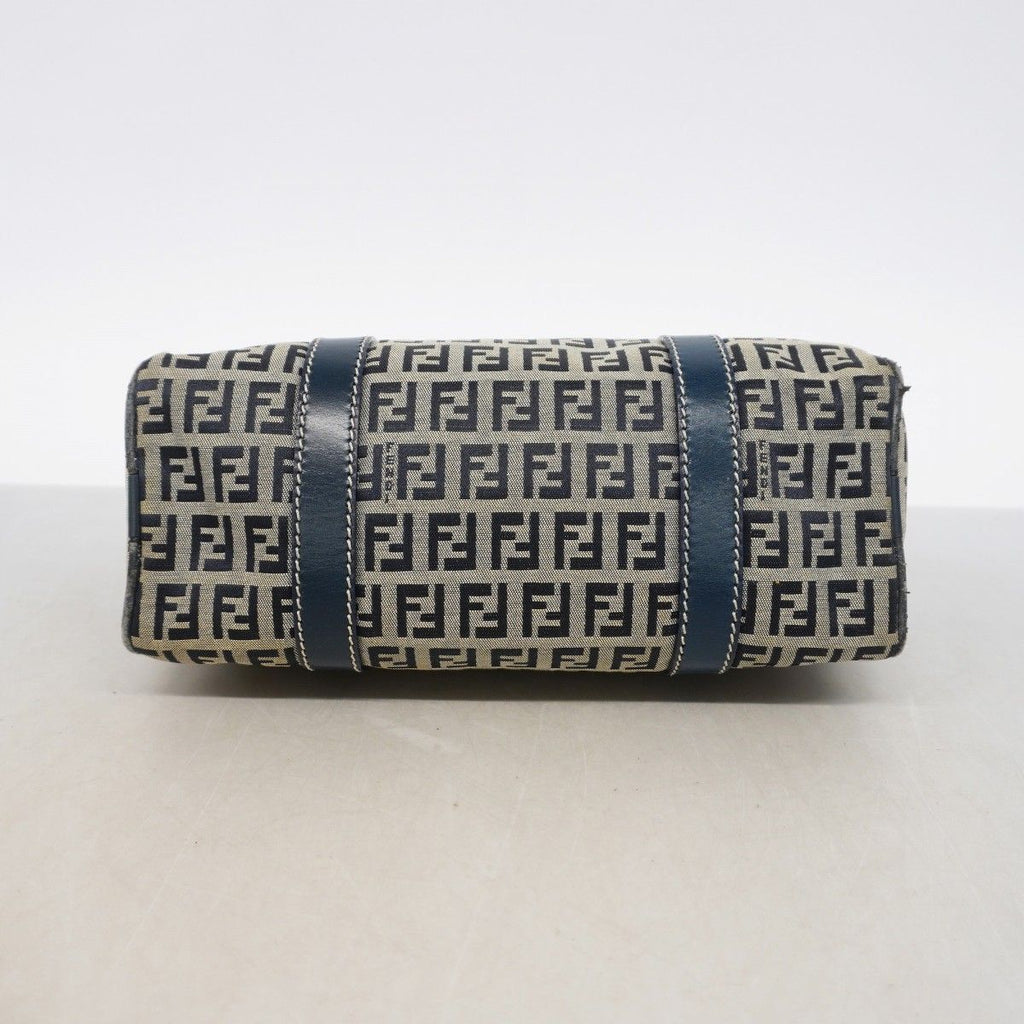 Fendi Handbag Nylon Canvas Navy Silver — view 3
