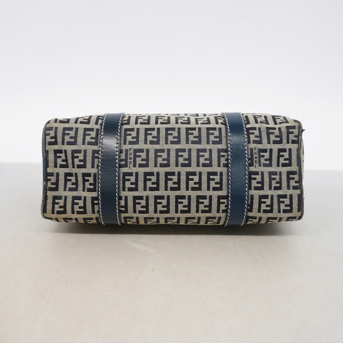 Fendi Handbag Nylon Canvas Navy Silver — view 3