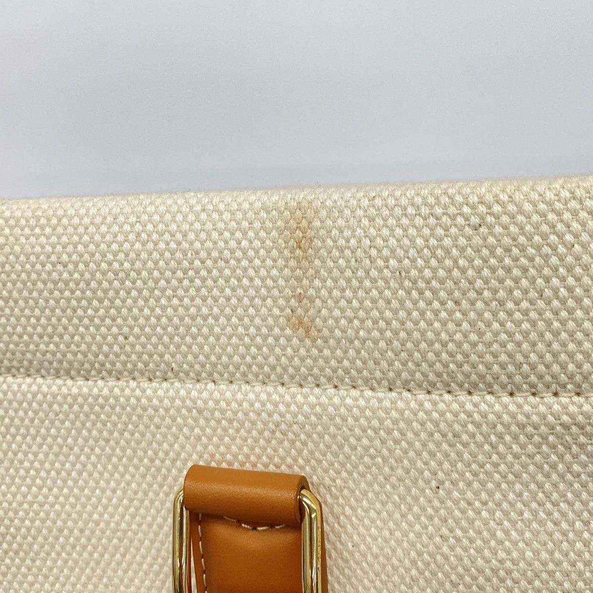 Celine Tote Horizontal Cabas Canvas Beige Gold — view 9