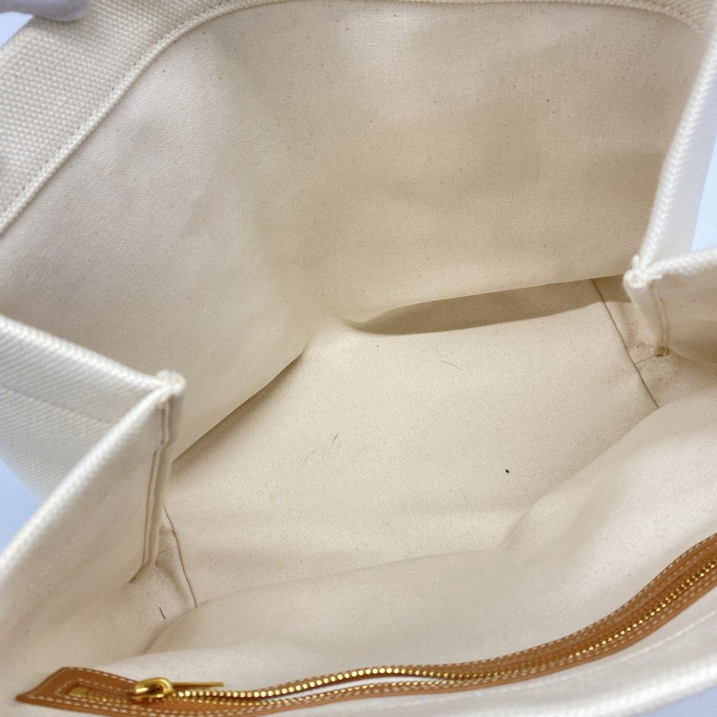 Celine Tote Horizontal Cabas Canvas Beige Gold — view 4