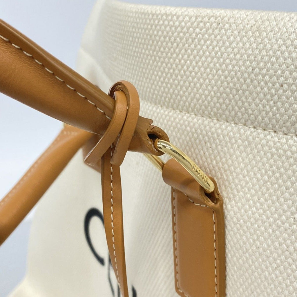 Celine Tote Horizontal Cabas Canvas Beige Gold — view 8