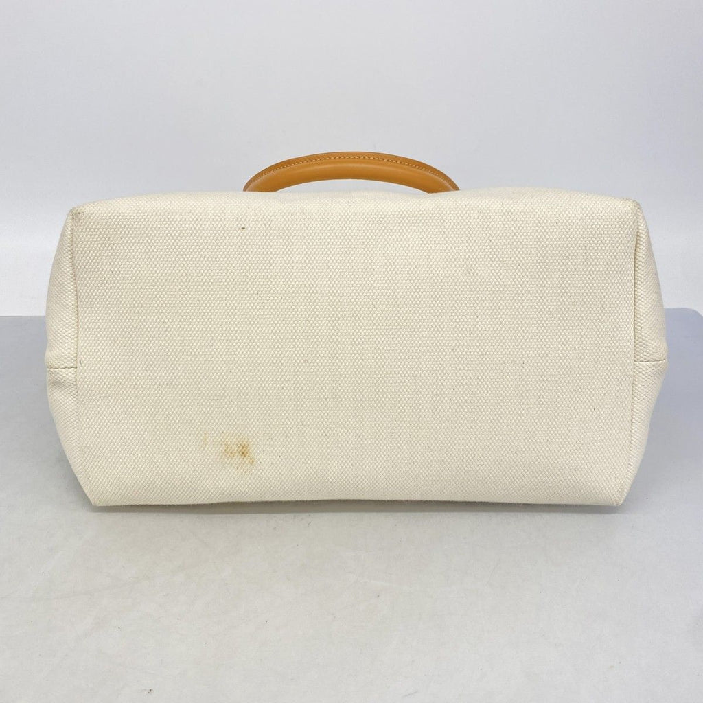 Celine Tote Horizontal Cabas Canvas Beige Gold — view 3