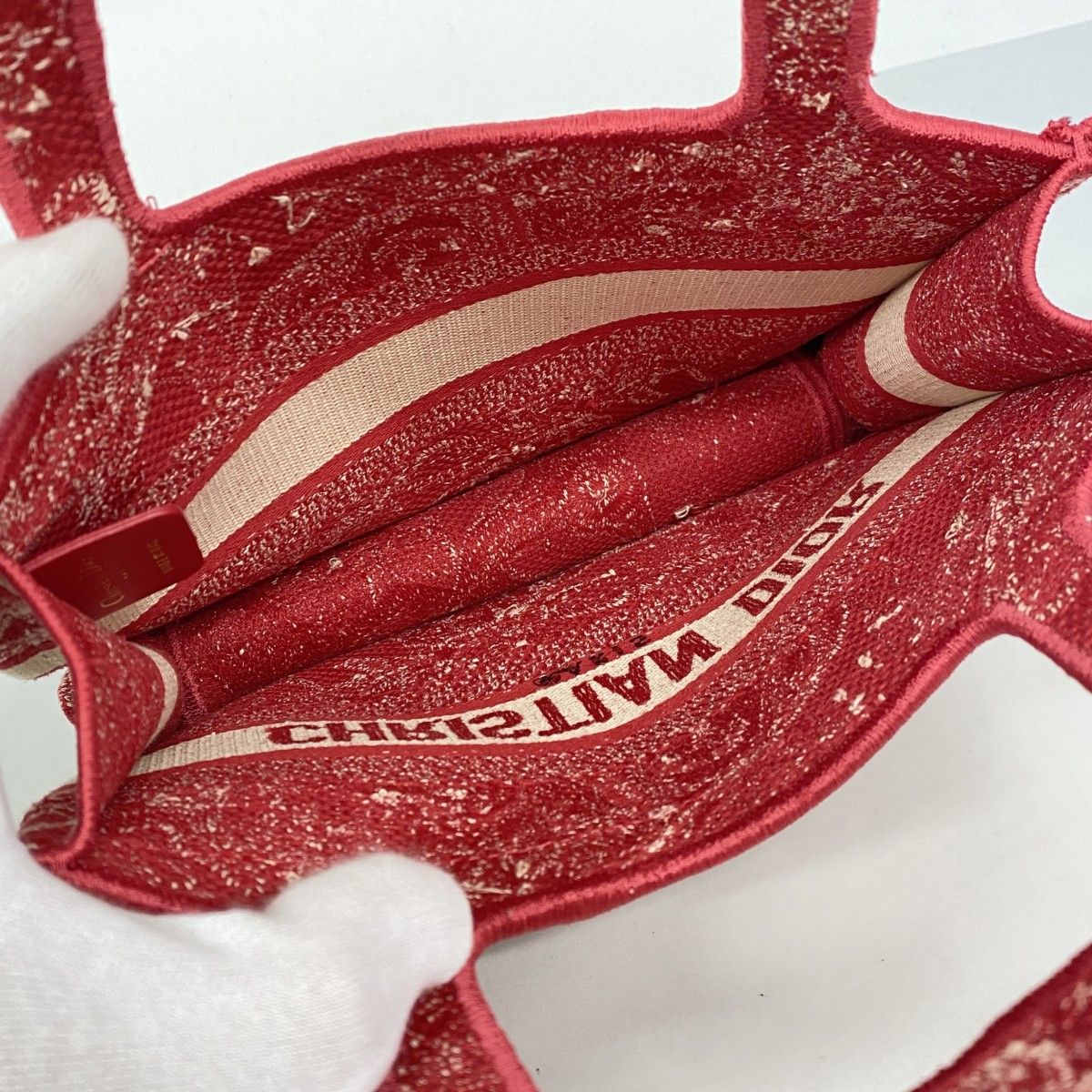 Dior Handbag Book Tote Mini Canvas Pink — view 4