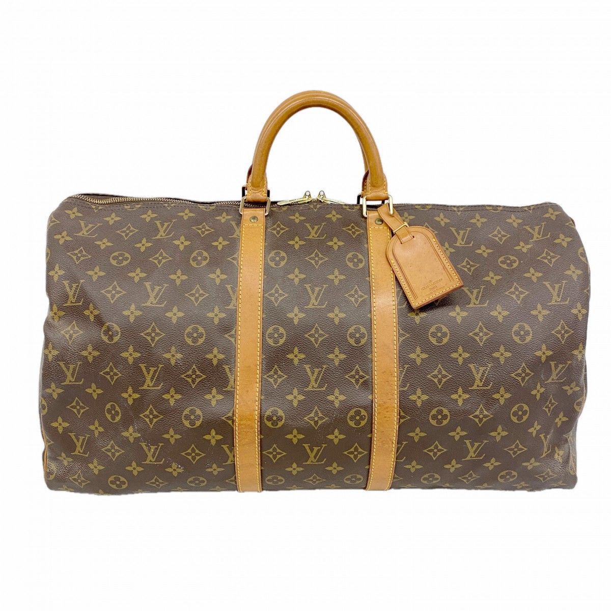 Louis Vuitton Boston Bag Monogram Keepall 55 Brown