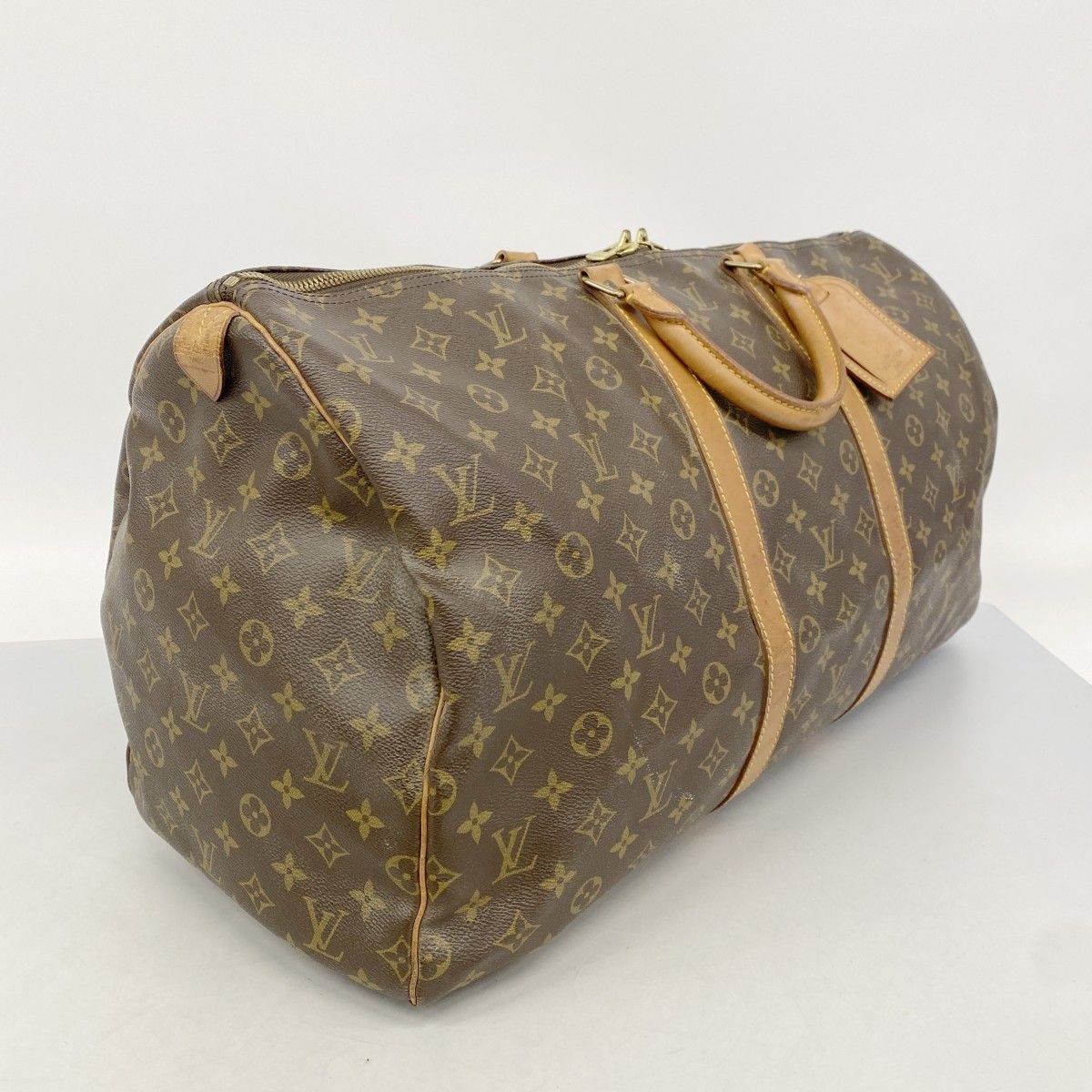 Louis Vuitton Boston Bag Monogram Keepall 55 Brown — view 2