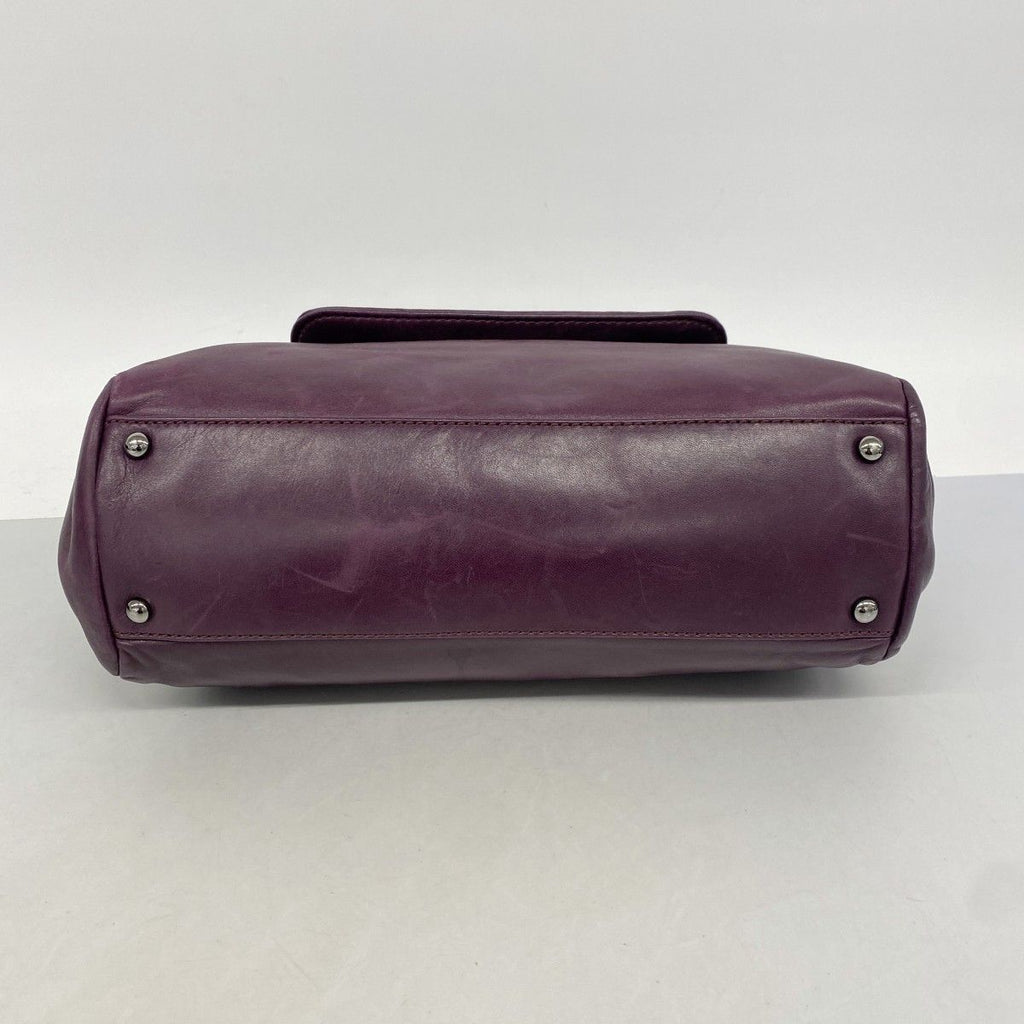 Chanel Shoulder Bag Lambskin Purple Silver — view 3