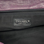 Chanel Shoulder Bag Lambskin Purple Silver — view 5