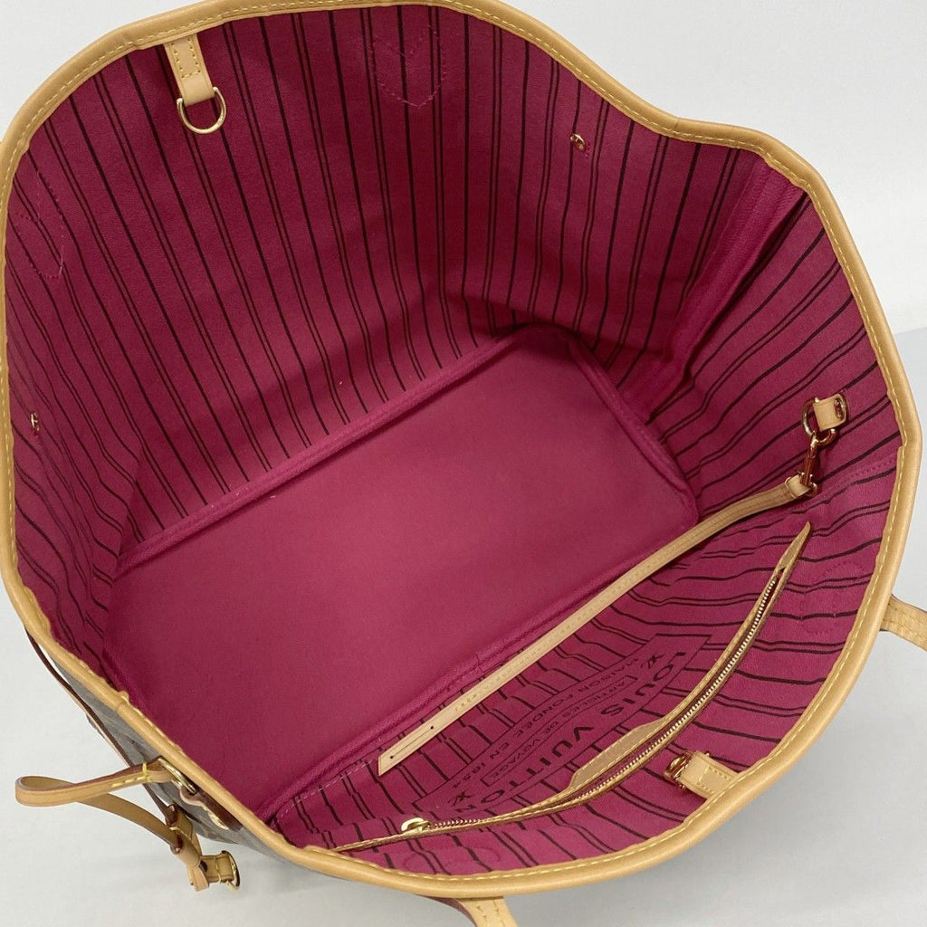 Louis Vuitton Tote Monogram Neverfull MM Brown Fuchsia — view 4