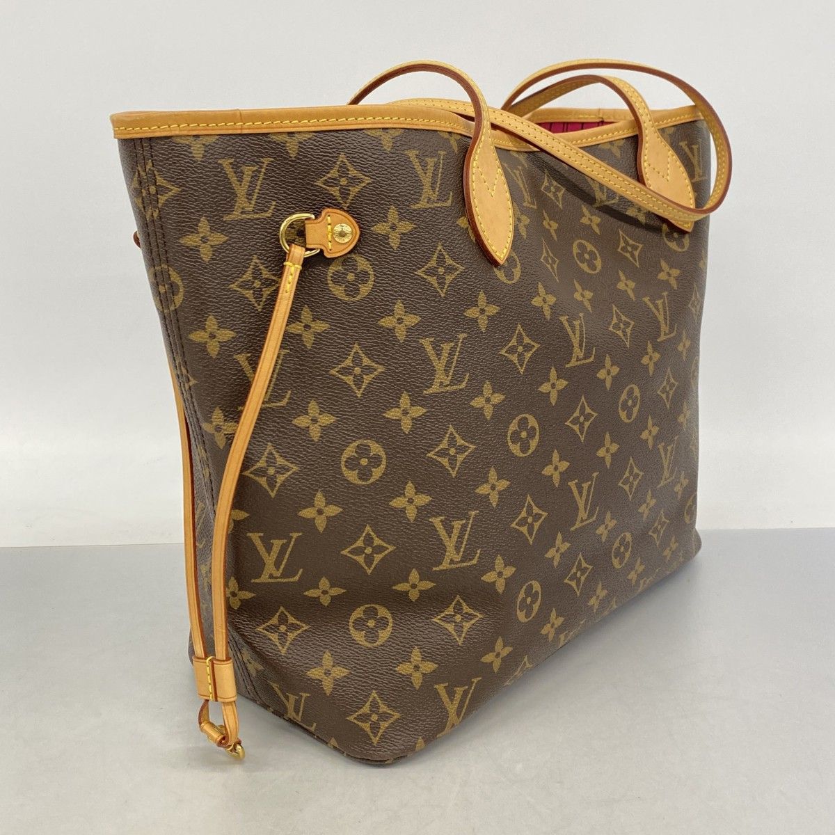 Louis Vuitton Tote Monogram Neverfull MM Brown Fuchsia — view 2
