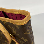 Louis Vuitton Tote Monogram Neverfull MM Brown Fuchsia — view 7