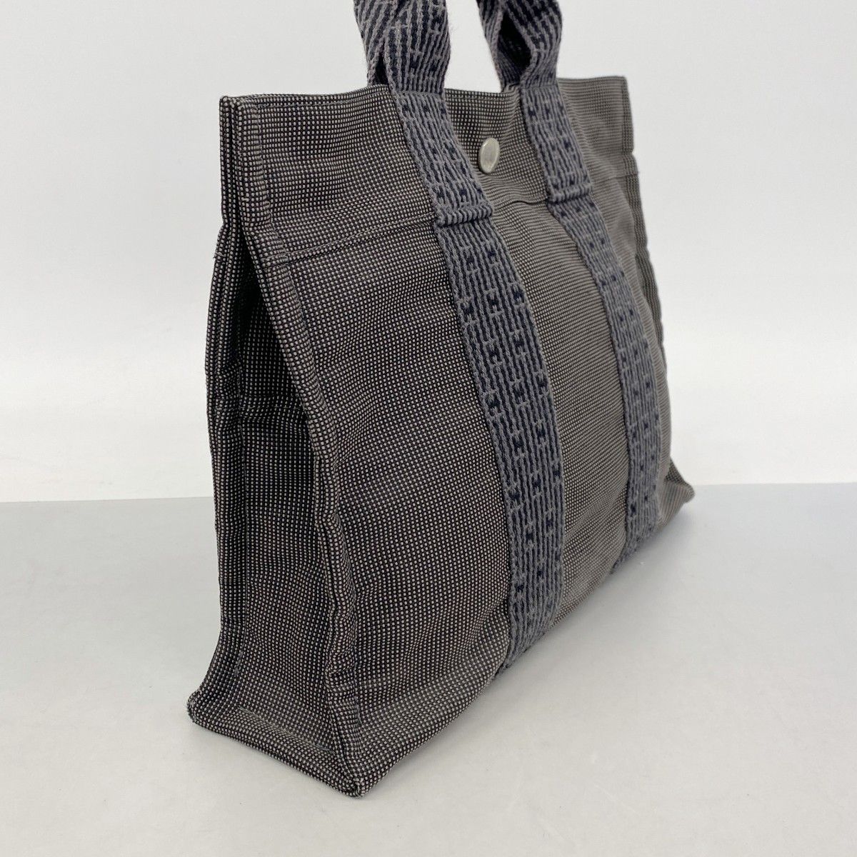 Hermes Handbag Her Line PM Canvas Gray Silver — view 2