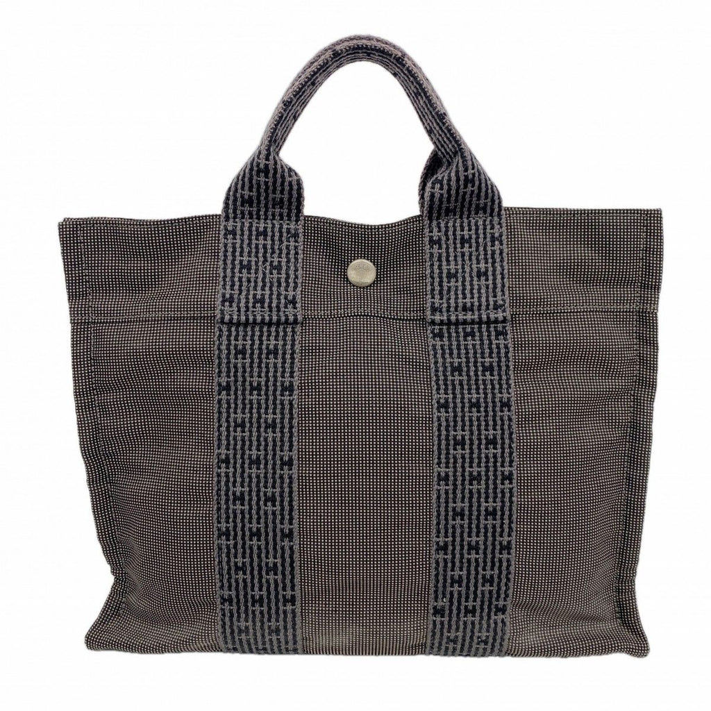 Hermes Handbag Her Line PM Canvas Gray Silver