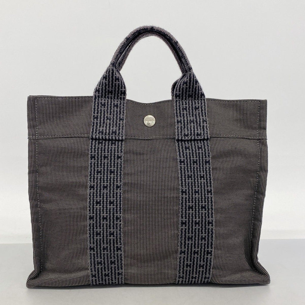 Hermes Handbag Her Line PM Canvas Gray Silver — view 9