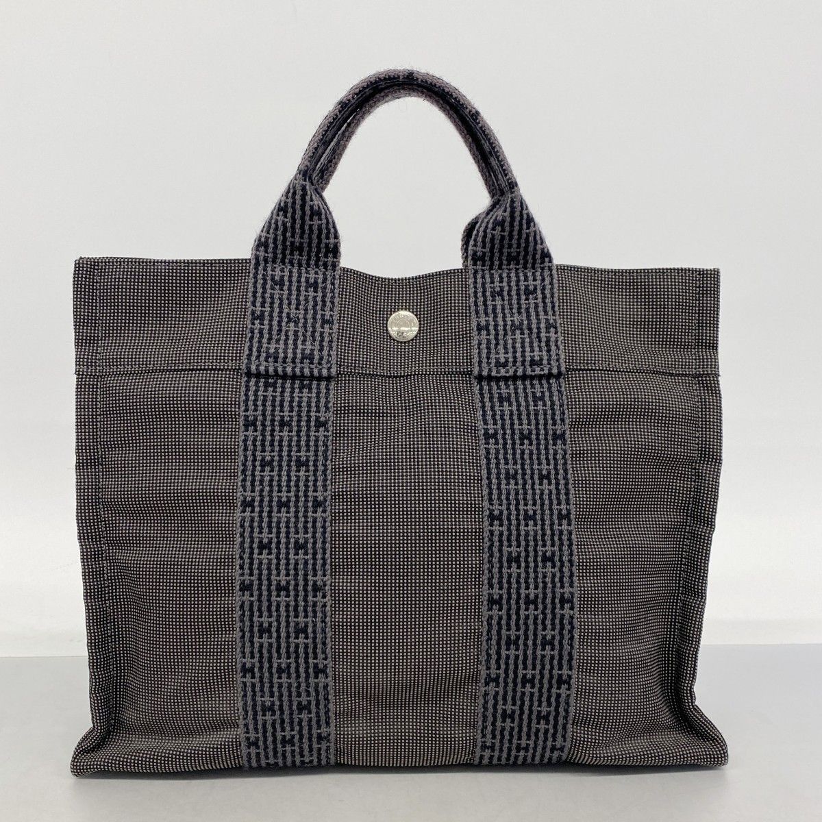 Hermes Handbag Her Line PM Canvas Gray Silver — view 9