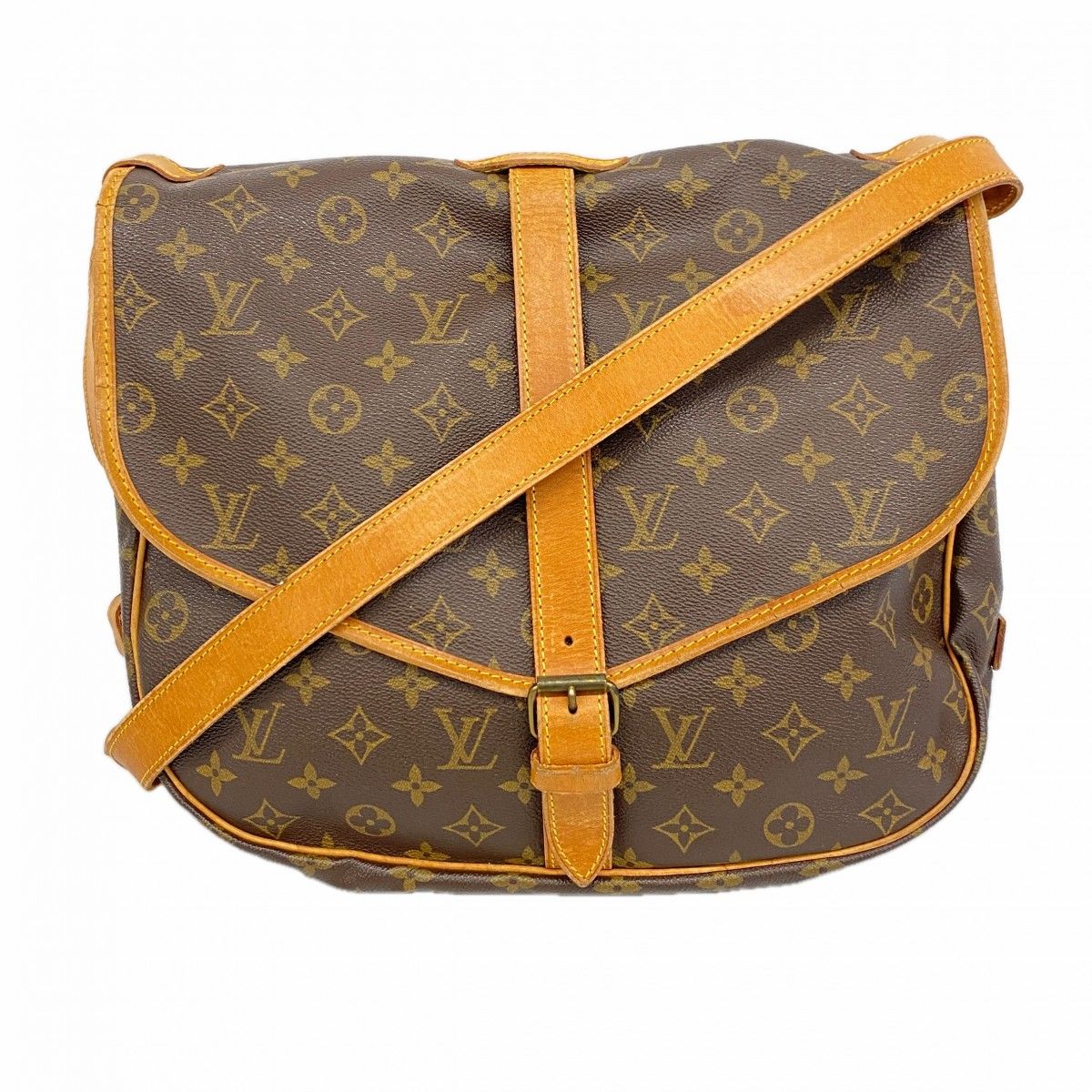 Louis Vuitton Shoulder Bag Monogram Saumur 35 Brown