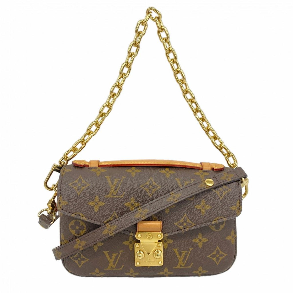 Louis Vuitton Handbag Monogram Pochette Metis East West Brown 2-Way