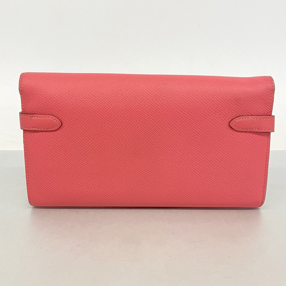 Hermes Wallet Kelly Veau Epsom Rose Azalea Silver — view 8