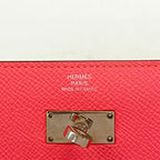 Hermes Wallet Kelly Veau Epsom Rose Azalea Silver — view 4
