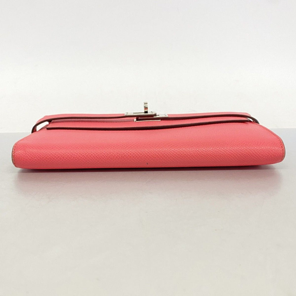 Hermes Wallet Kelly Veau Epsom Rose Azalea Silver — view 2