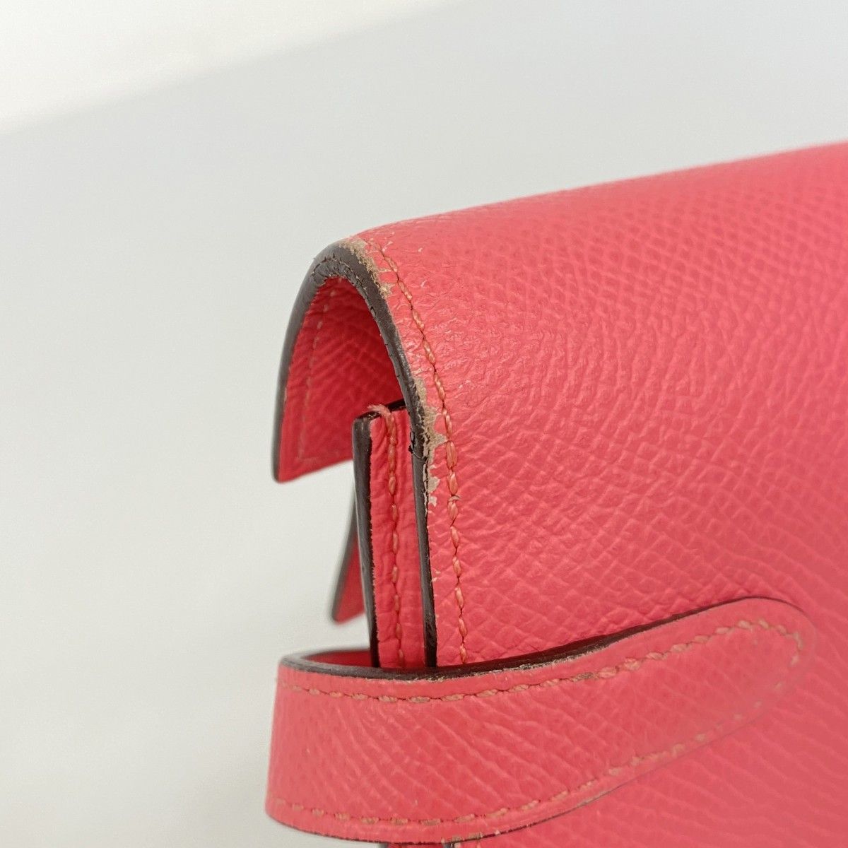 Hermes Wallet Kelly Veau Epsom Rose Azalea Silver — view 5