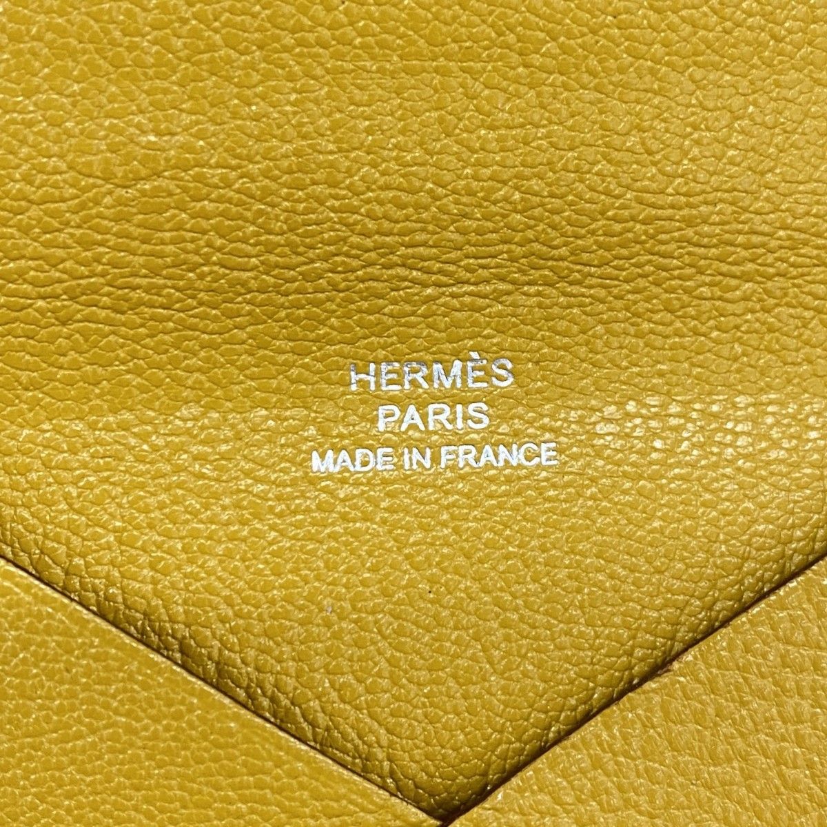 Hermes Coin Case Calvi Chevre Misor Joan Ambre Silver — view 4