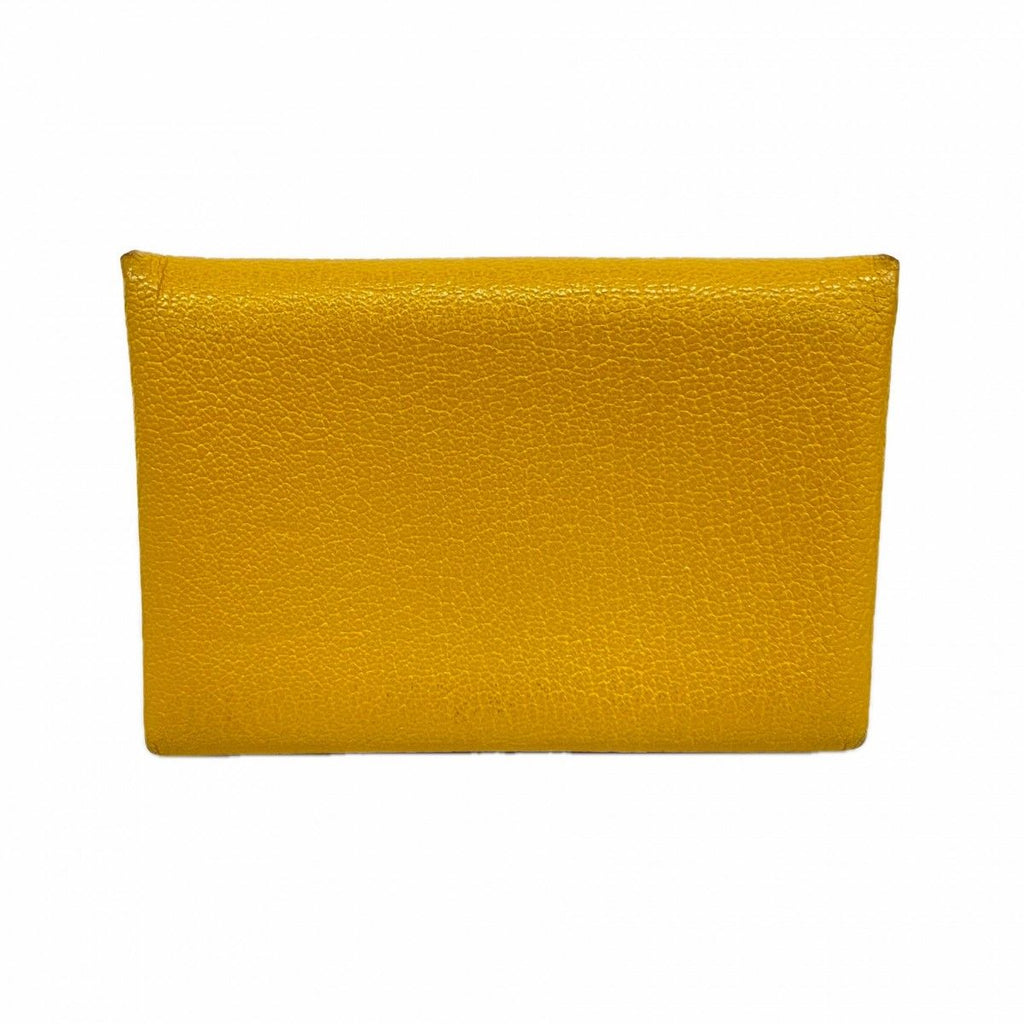 Hermes Coin Case Calvi Chevre Misor Joan Ambre Silver