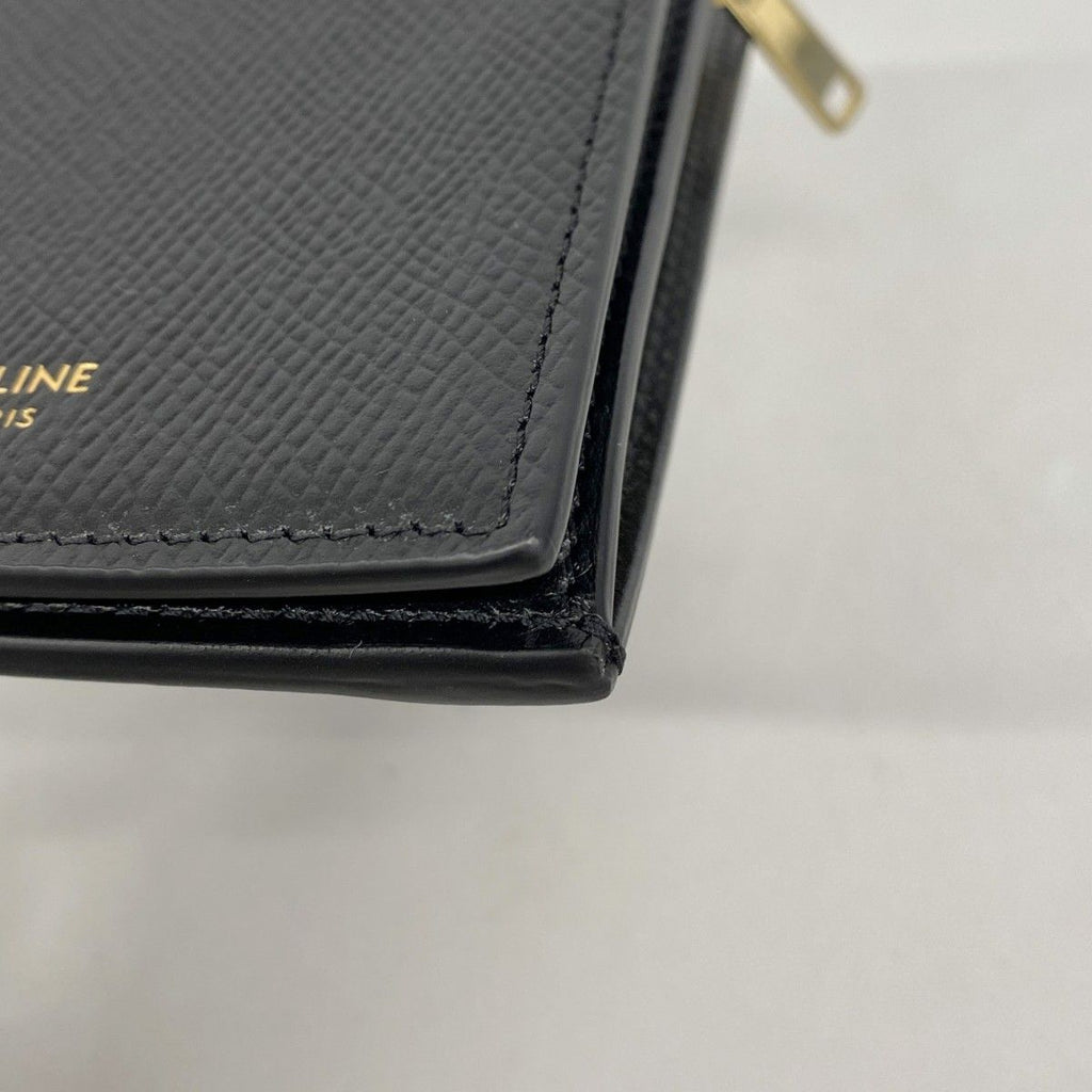 Celine Wallet Leather Black Gold — view 6