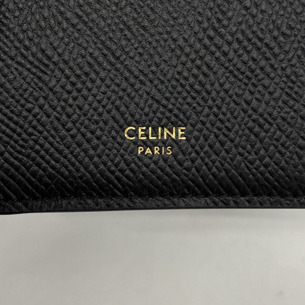 Celine Wallet Leather Black Gold — view 4