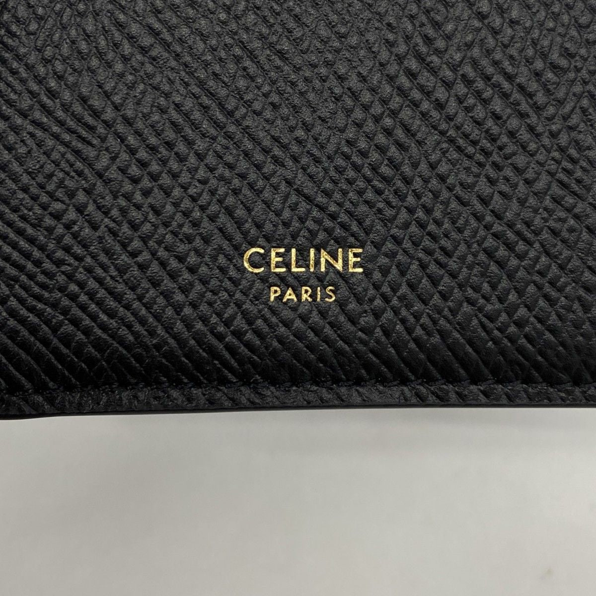 Celine Wallet Leather Black Gold — view 4