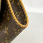 Louis Vuitton Shoulder Bag Monogram Pochette Twin PM Brown — view 7