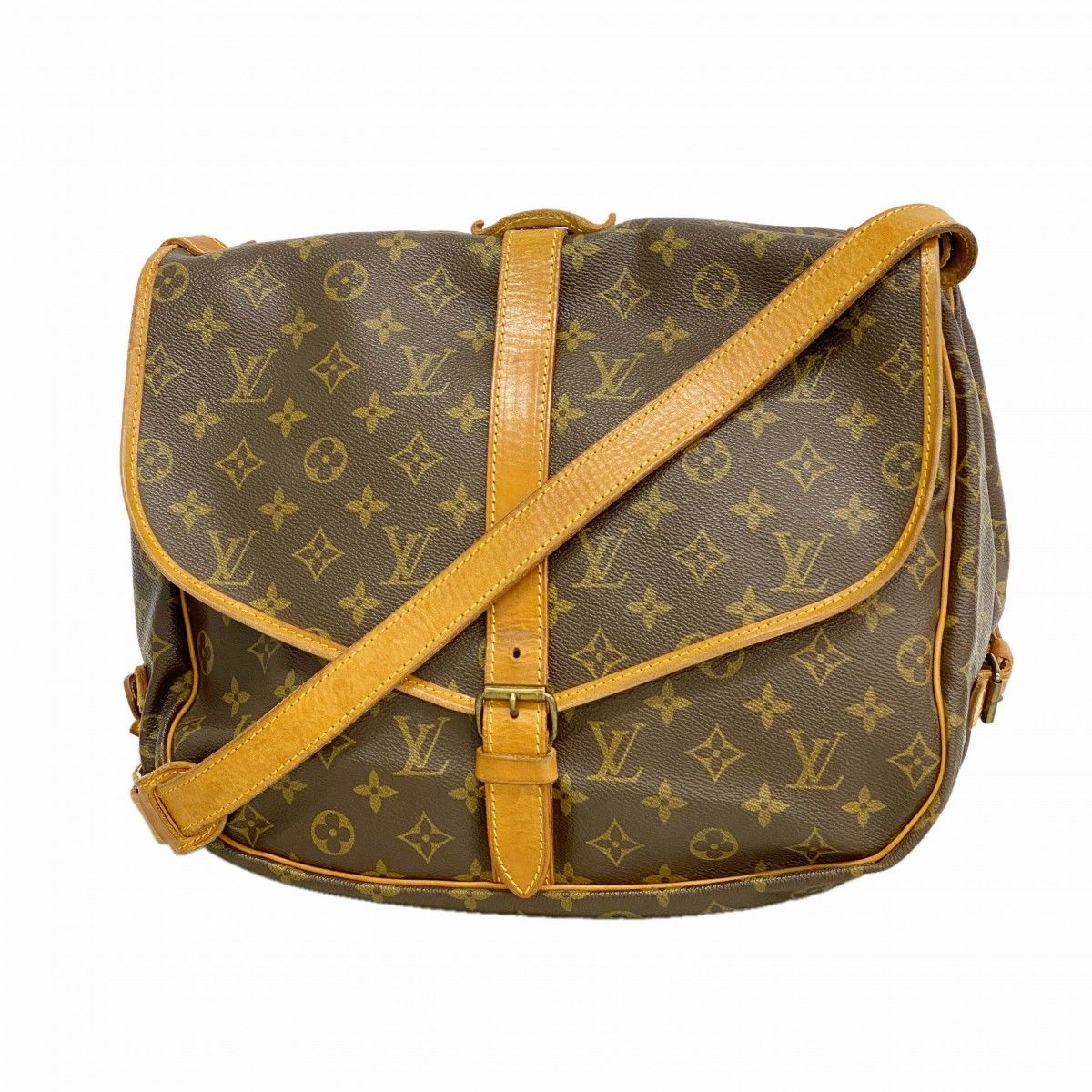Louis Vuitton Shoulder Bag Monogram Saumur 35 Brown