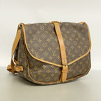 Louis Vuitton Shoulder Bag Monogram Saumur 35 Brown — view 2