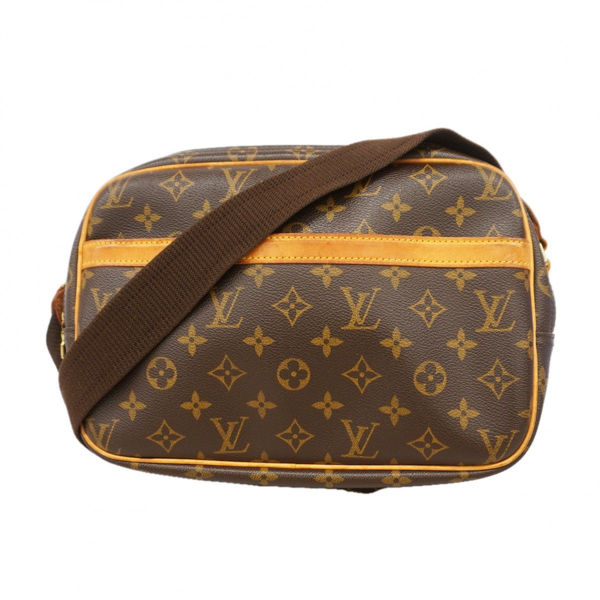 Louis Vuitton Shoulder Bag Monogram Reporter PM Brown
