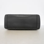 Chanel Chain Tote Quilted Caviar Leather Black Silver — view 3