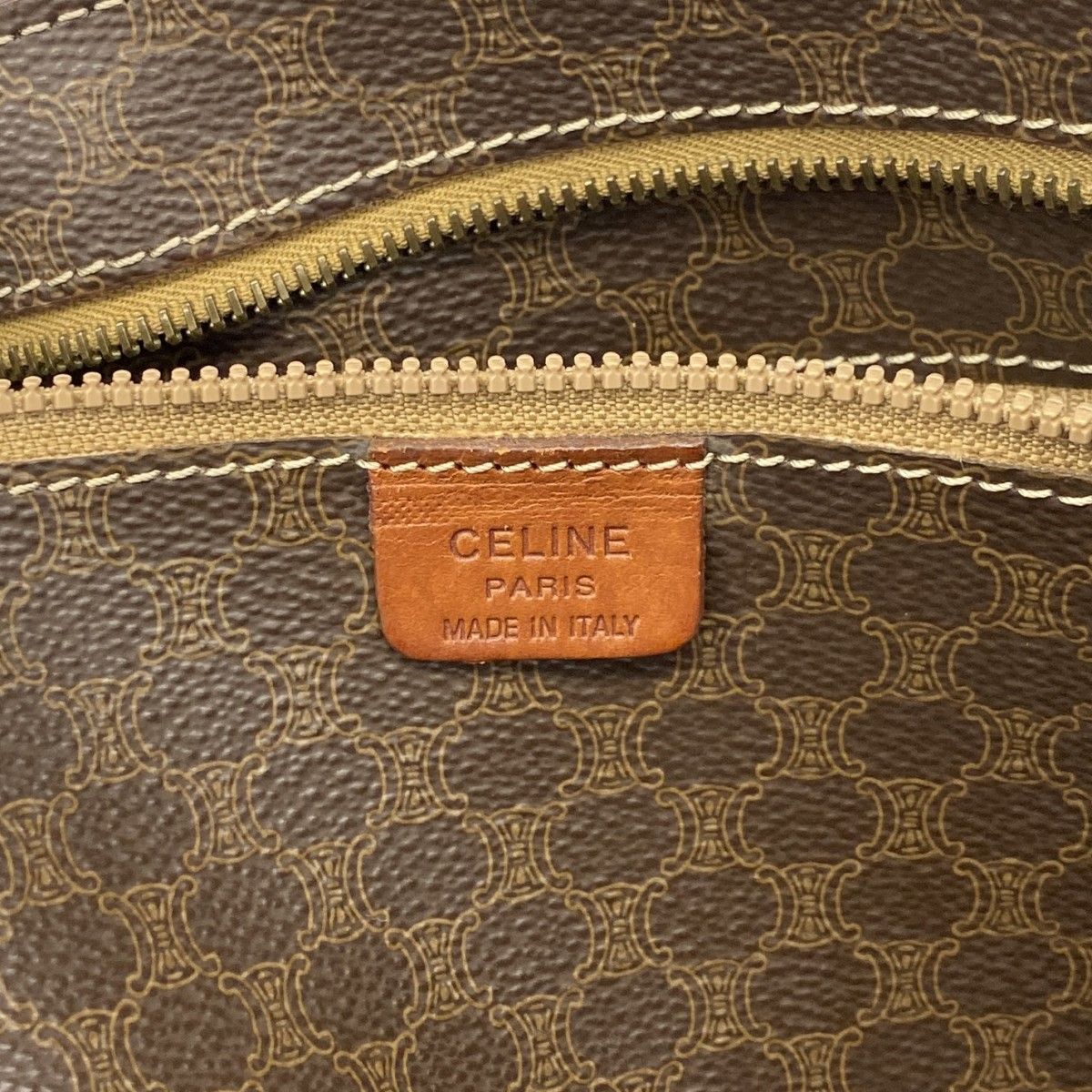 Celine Tote Macadam Brown Gold — view 5