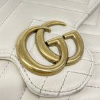 Gucci Shoulder Wallet GG Marmont Leather Ivory Gold — view 9