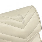 Gucci Shoulder Wallet GG Marmont Leather Ivory Gold — view 6
