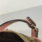 Gucci Shoulder Bag GG Canvas Brown Pink Champagne Gold — view 6