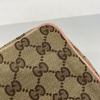 Gucci Shoulder Bag GG Canvas Brown Pink Champagne Gold — view 8