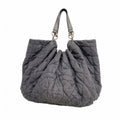 Chanel Chain Tote Coco Cabas GM Denim Black Silver