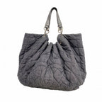 Chanel Chain Tote Coco Cabas GM Denim Black Silver