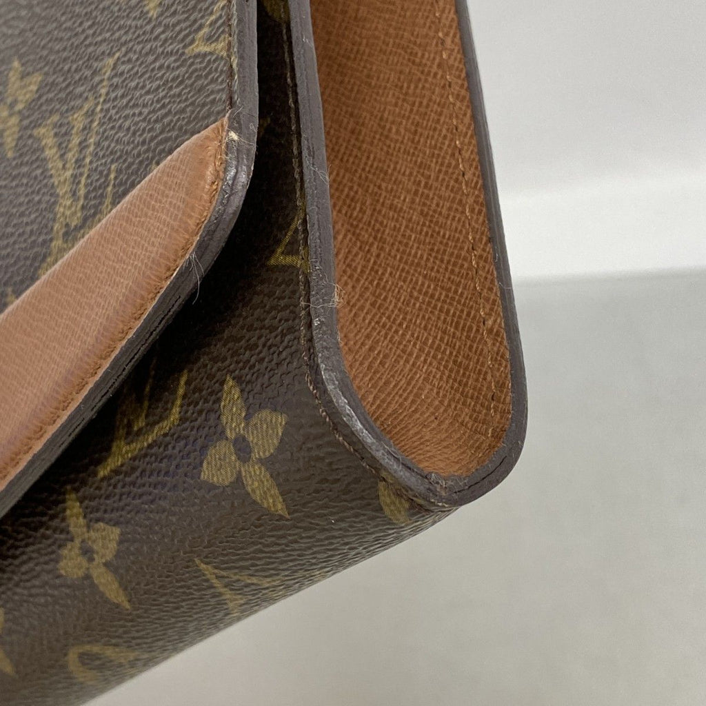 Louis Vuitton Shoulder Bag Monogram Bordeaux 24 Brown — view 8