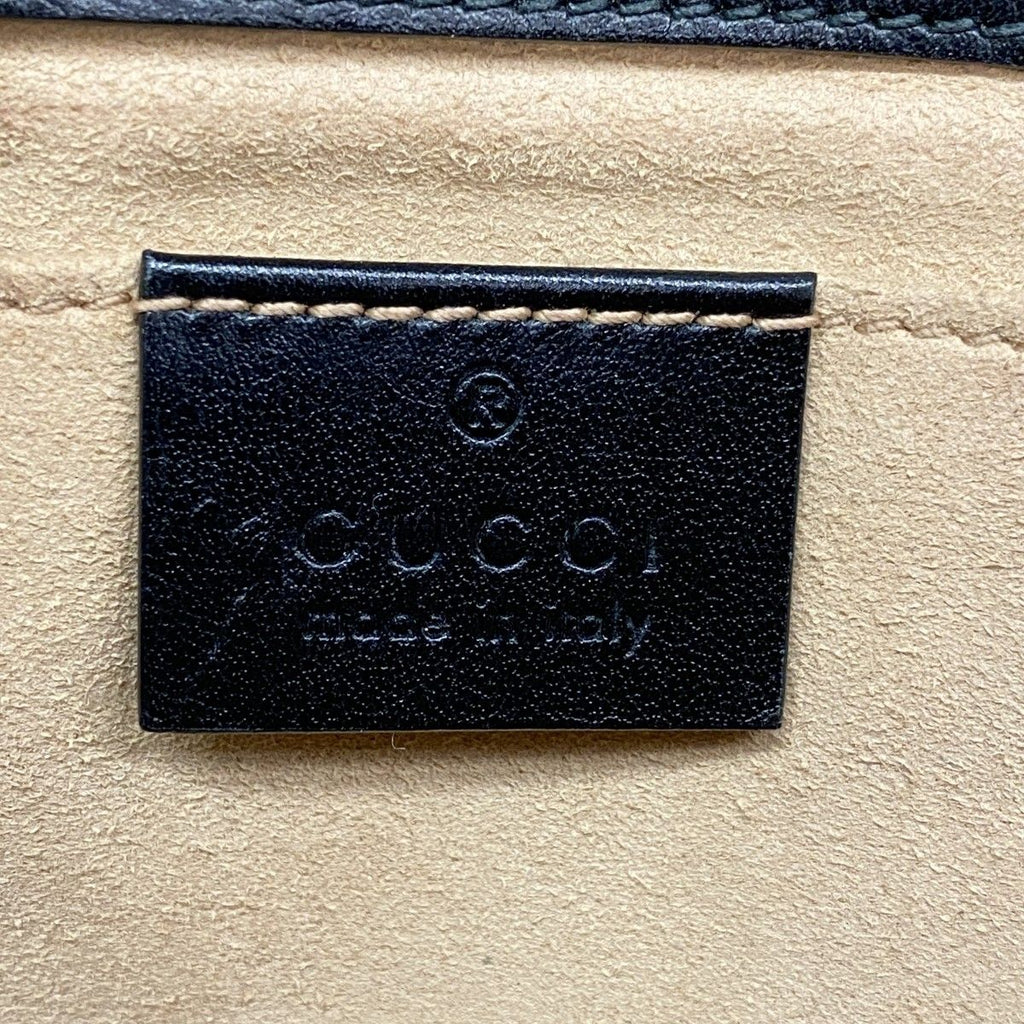 Gucci Shoulder Bag GG Marmont Leather Black Gold — view 5