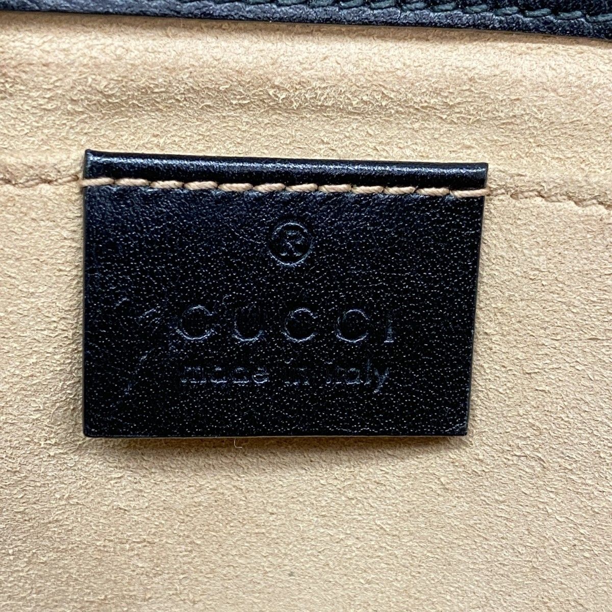 Gucci Shoulder Bag GG Marmont Leather Black Gold — view 5
