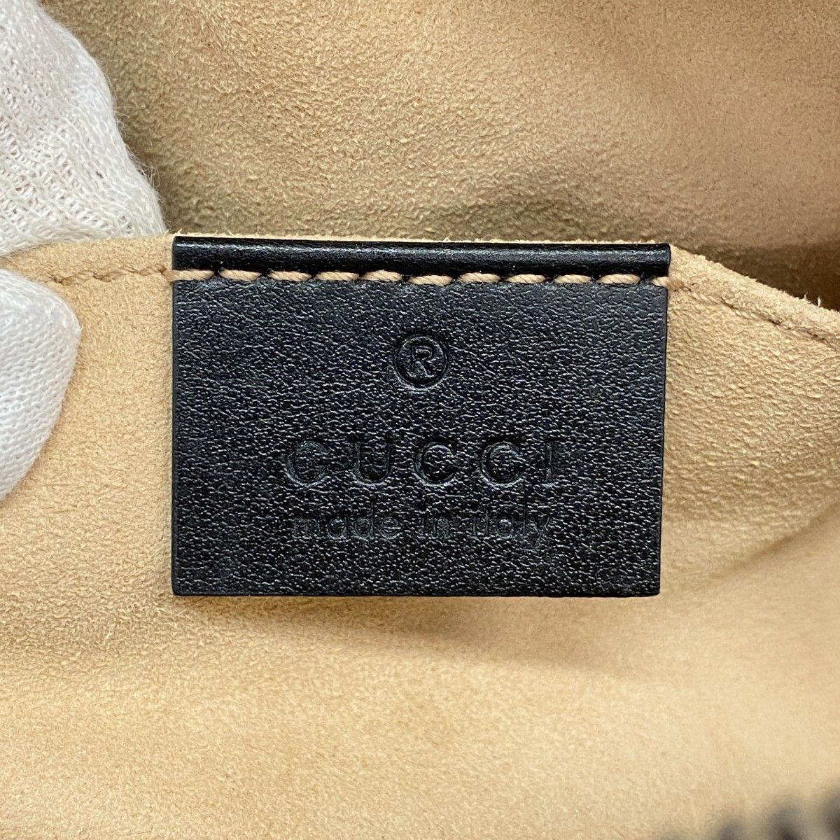 Gucci Shoulder Bag GG Marmont Leather Black Gold — view 5