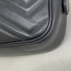 Gucci Shoulder Bag GG Marmont Leather Black Gold — view 6