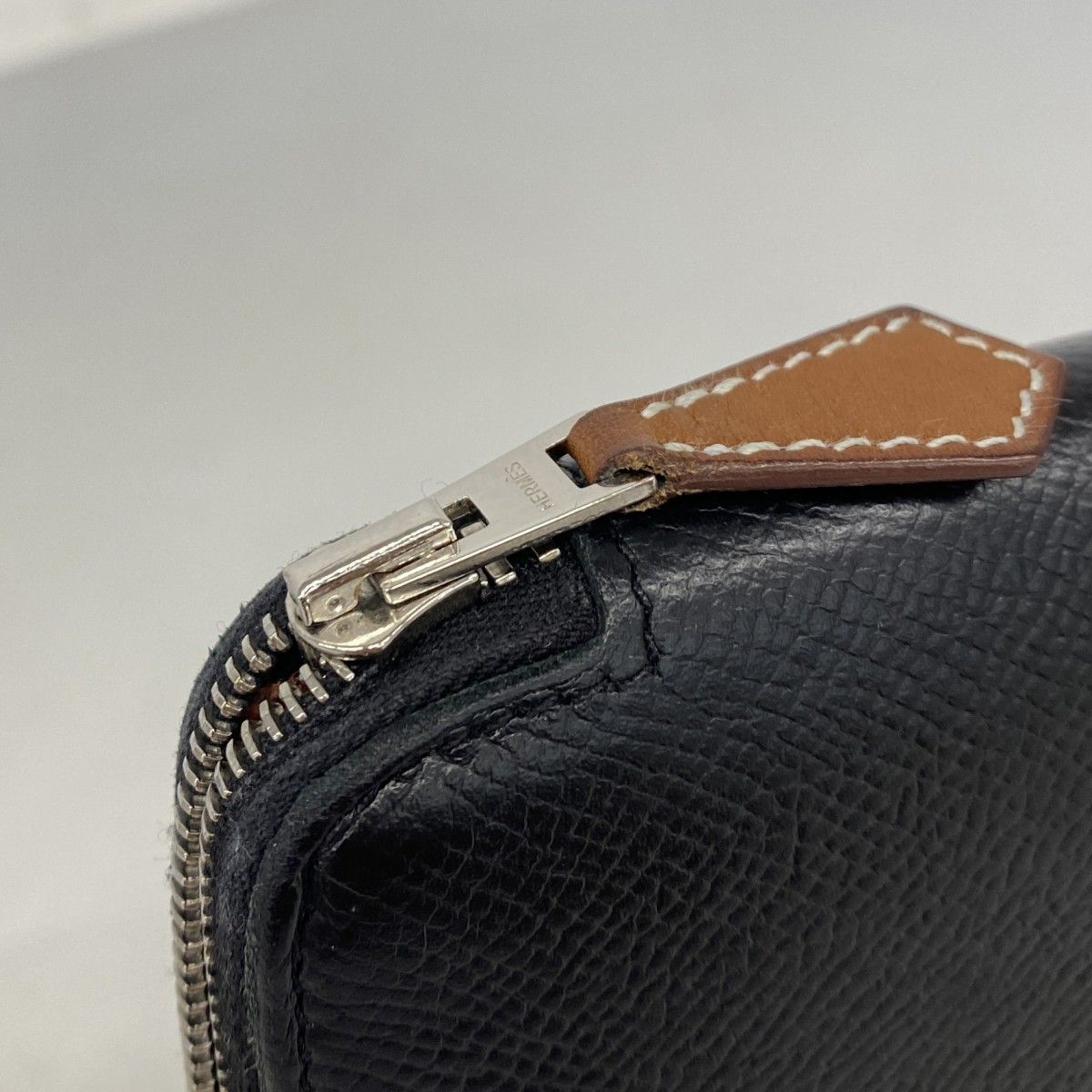 Hermes Wallet Azap Long Silk in Veau Black Silver — view 7