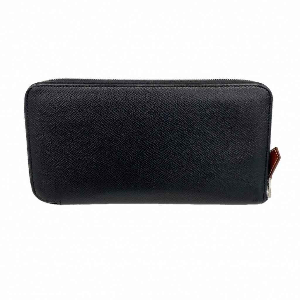 Hermes Wallet Azap Long Silk in Veau Black Silver
